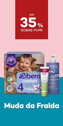 Muda da Fralda com destaque promocional de at&eacute; 35% sobre pre&ccedil;o de Venda ao P&uacute;blico Recomendado